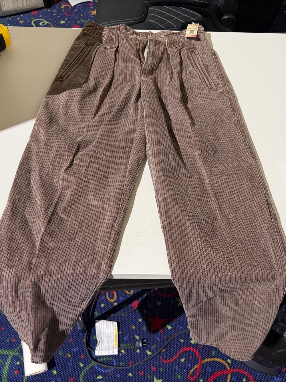 jcpenney Brown Corduroy Wide-Leg Kids Overalls